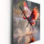 Horloge murale flamant rose majestueux déployant ses ailes - animaux-99637757