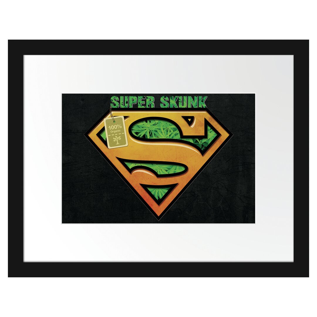 Gerahmtes Poster Super Organic Black