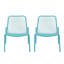 Chaises empilables d'extérieur, maille délicieuse, l 26 po x P 21,83 po, chaises sarcelle, extérieur, couleur