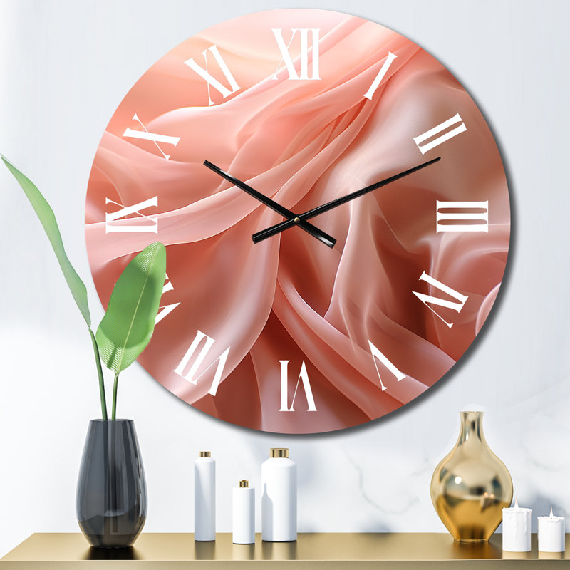 Horloge murale Smooth Elegant Minimal Glam Wave, Petit