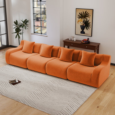 Canapé modulaire surdimensionné en tissu 148 po