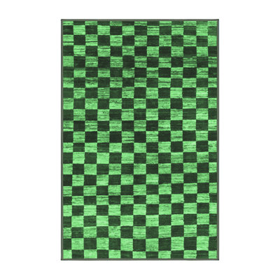 Washable Checkered Indoor Rug