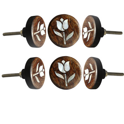 Botanical Flower Tulip 1.7" Round Knob Multipack
