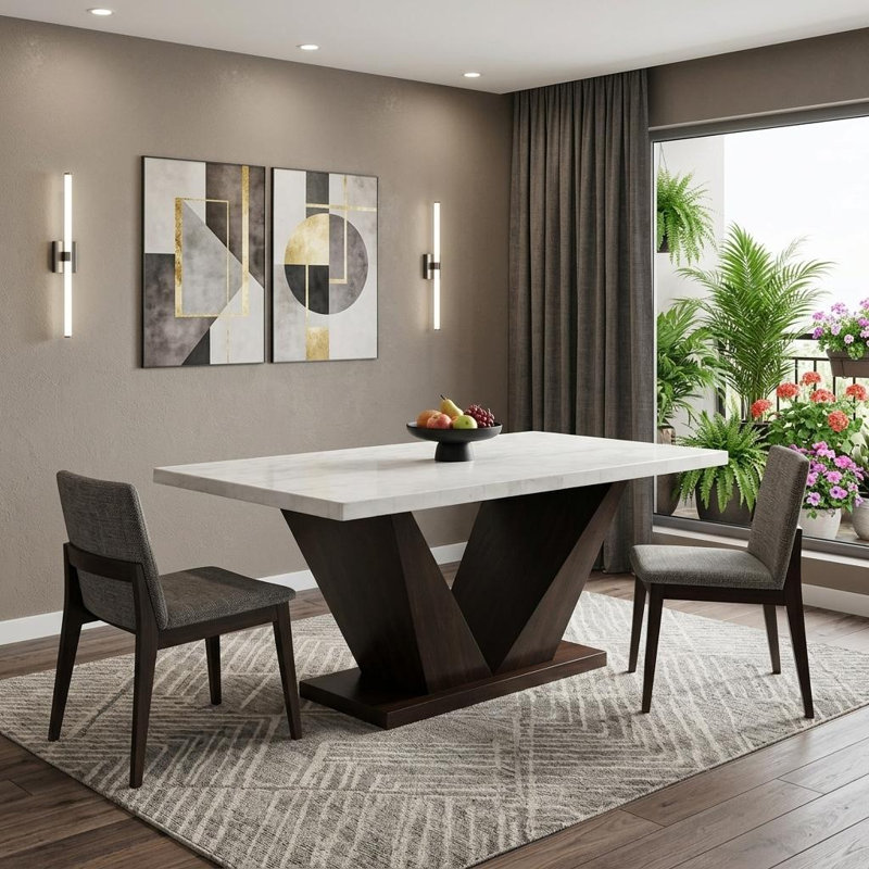 Finau Marble Top Dining Table