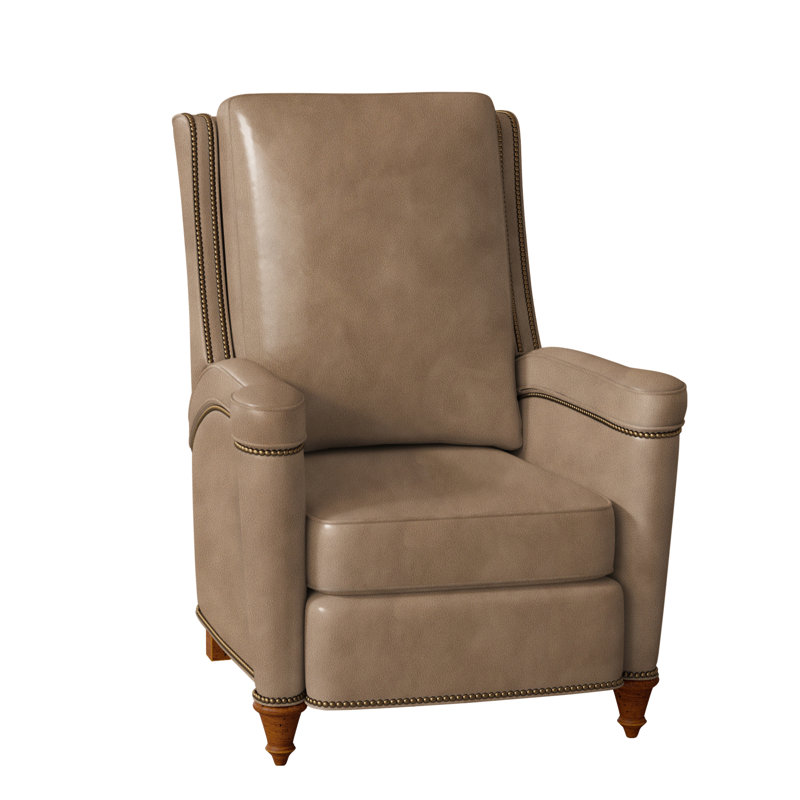 Mayes Recliner, Aline Fumo Genuine Leather, New Classiques, French Natural