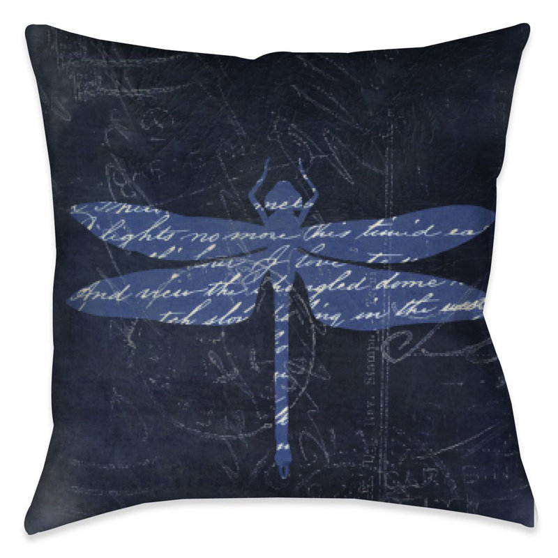  Coussin Dragonfly, 18 po x 18 po, Intérieur