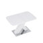 Table de salle à manger rectangulaire moderne, extensible, plateau de table blanc + pied de table en MDF en X avec base en métal