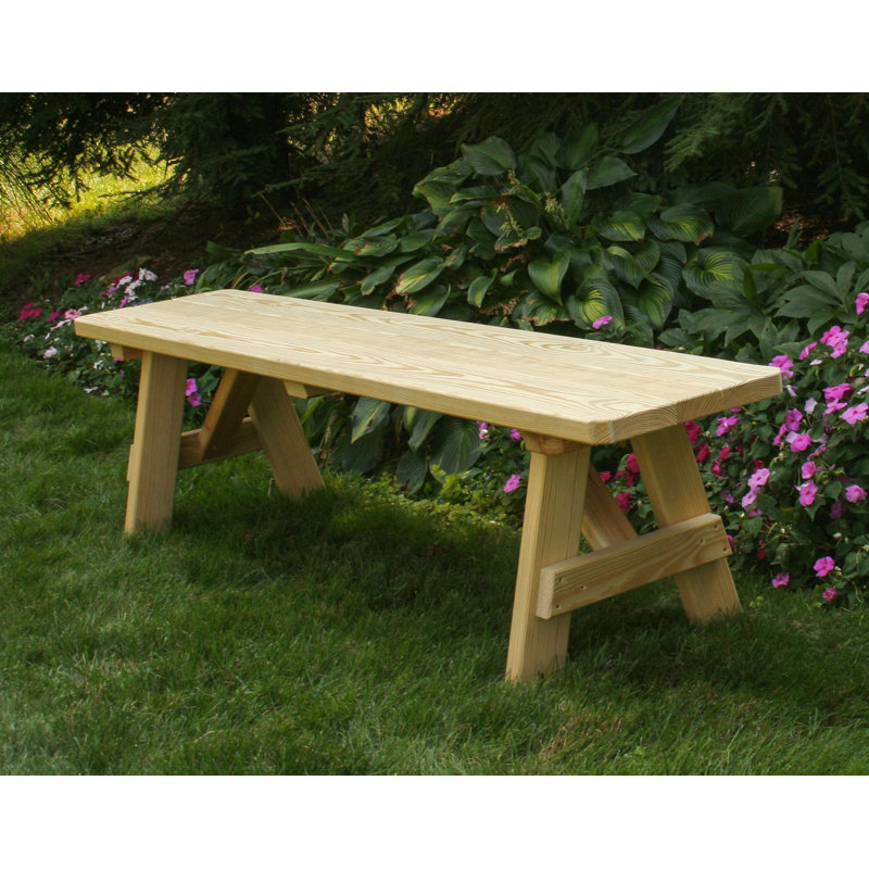 Banc de jardin en bois, H 18 po x l 54 po x P 14 po