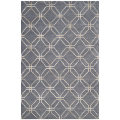 Hand-Knotted Wool Gray Area Rug