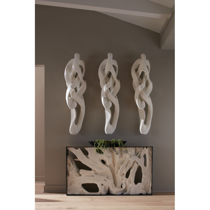 Cast Dancing Wall Sculpture, Passé, Faux Bleached