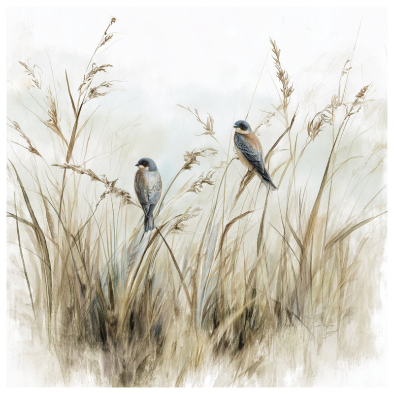 Two Birds On Grass Shower Curtains Extra Long, 70in W x 93in H