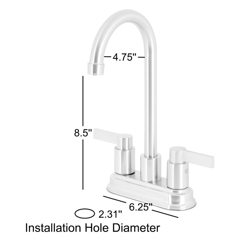 Kingston Brass Nuvofusion Two-Handle 2-Hole Deck Mount Bar Faucet, Brushed Nickel