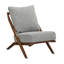 Chaise d'appoint scandinave avec coussins réversibles en chenille-130412673