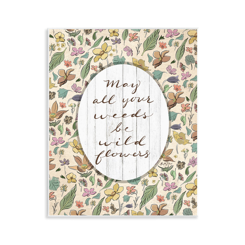 Art mural sentimental Sentiment de fleurs sauvages par Kelley Talent