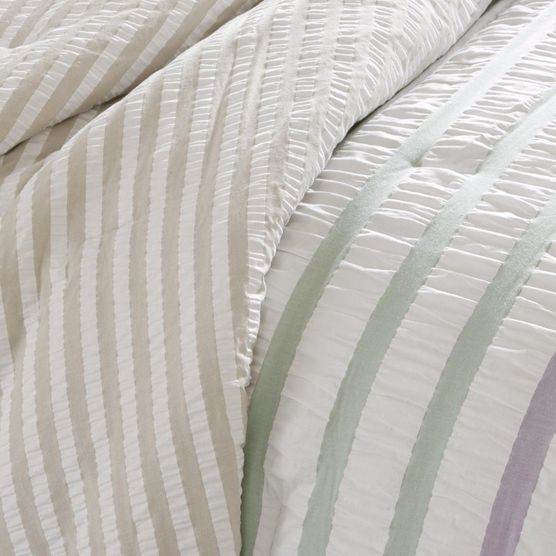 Sutton Blue Cotton Reversible Full Comforter Set