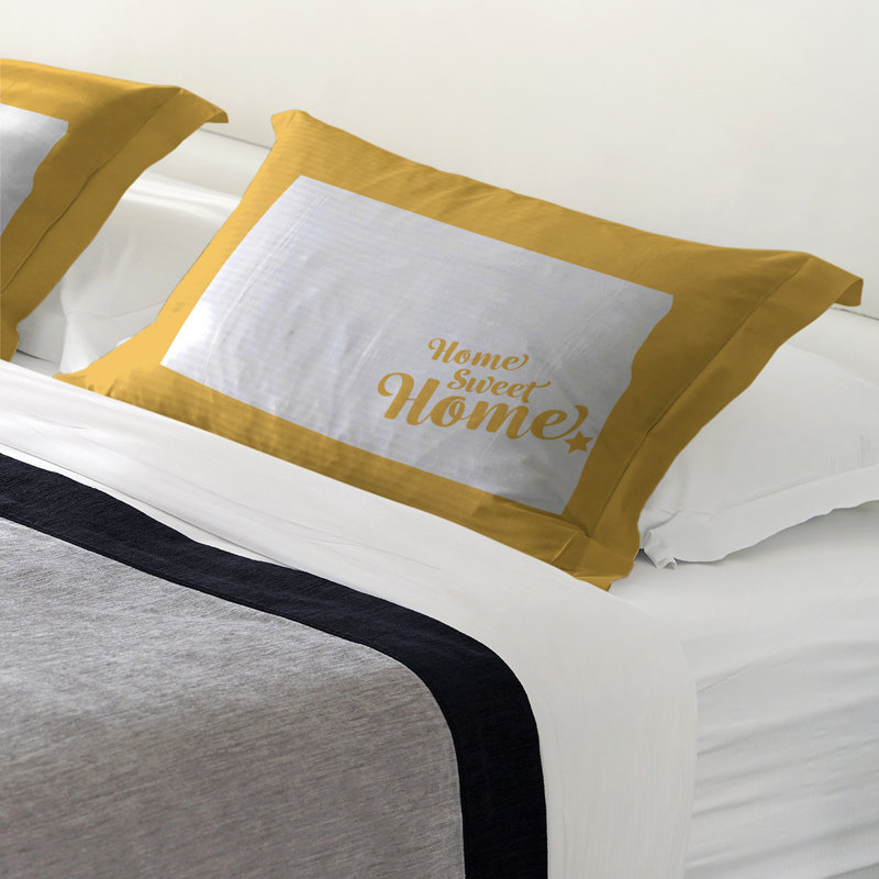 Fargo Polyester Sham Set, King, Polyester, Yellow