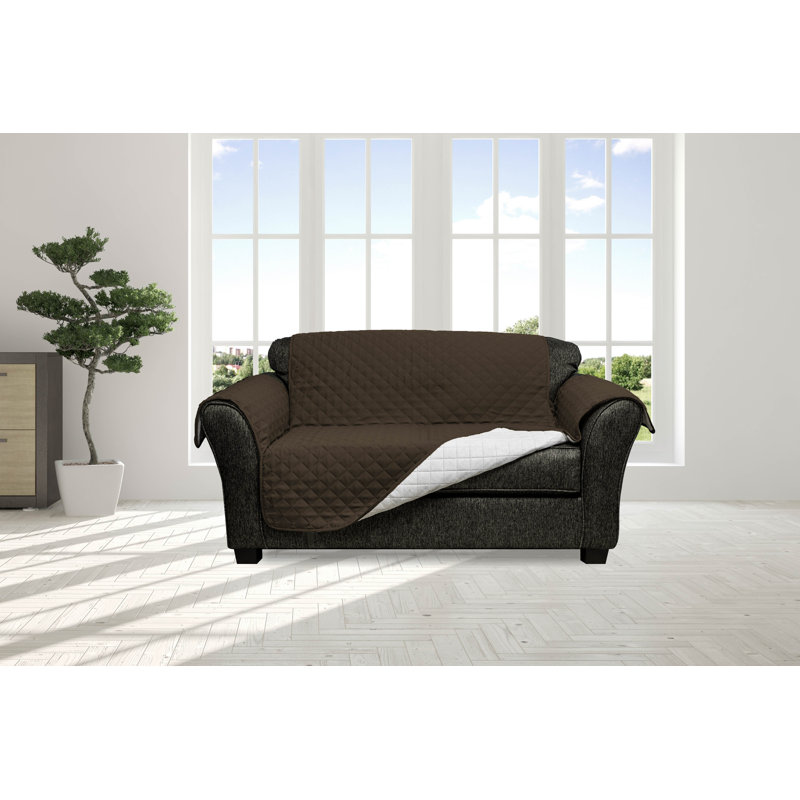 Housse pour causeuse à coussins carrés / rectangulaires, Chocolat
