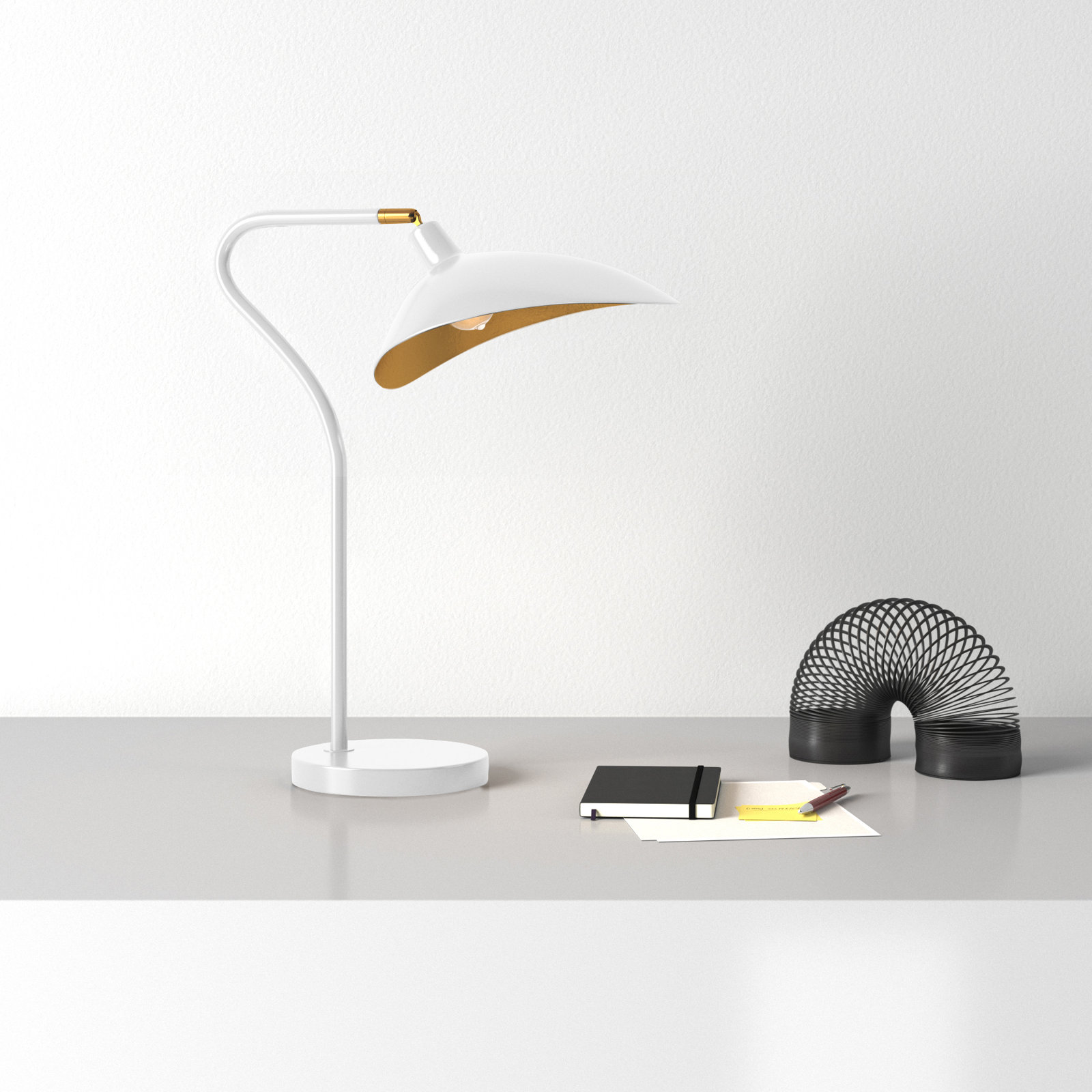 Girard Table Lamp, White