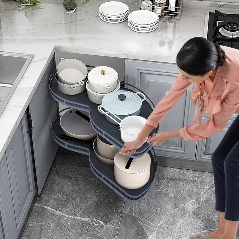 Blind Corner Cabinet Organiser, Gray