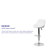 Occoquan Vinyl Bucket Seat Adjustable Height Barstool with Diamond Pattern Back-2090003954