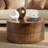Jadida Gabriela Modern 27.8"W Fully Assembled Swivel-Top Fluted Round Coffee Table With Dual Rotating Surfaces-1672188027