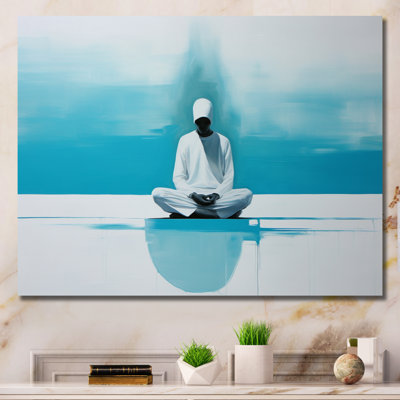 " White Blue Meditation Harmony Of Mind "