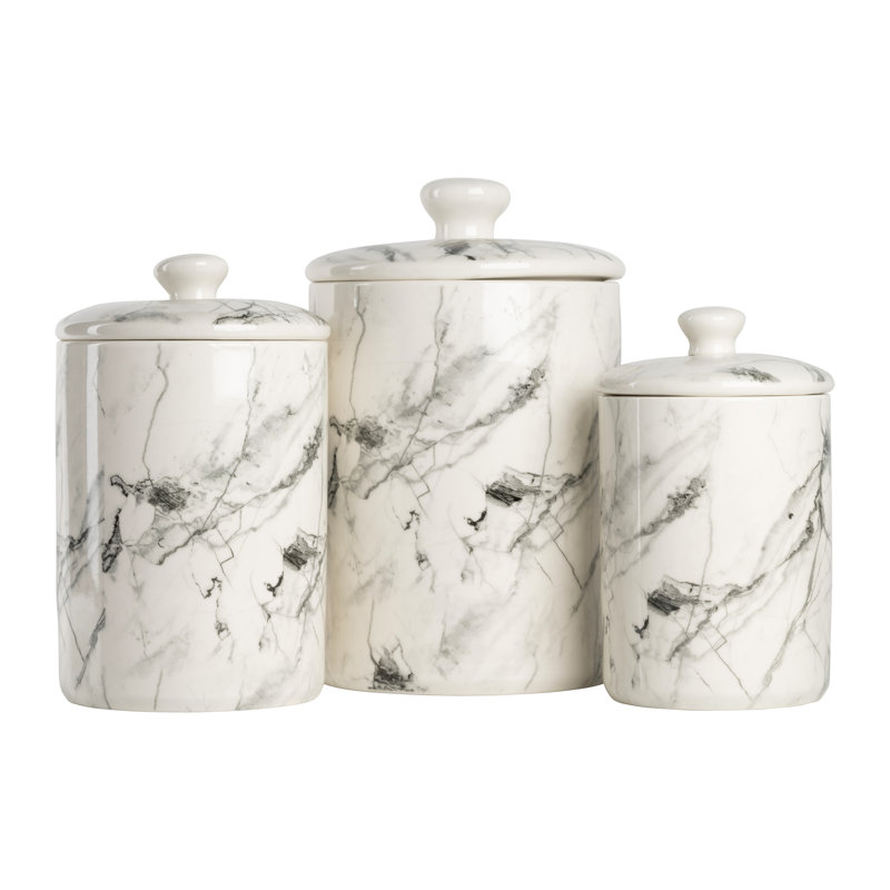Porcelain China Canister - Set of 3