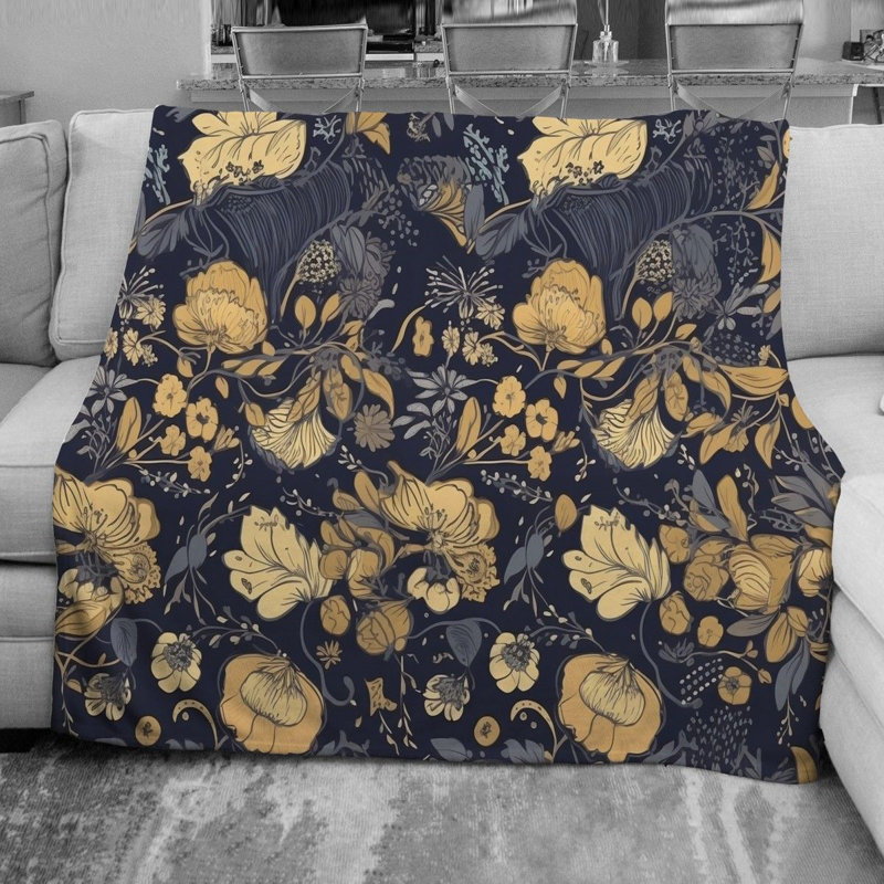 Couverture en molleton Botanical, L 51 po x L 60 po