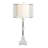 Pocklingt Glass Silver Table Lamp with Crystal Embellishments