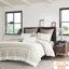 Housse de couette complète 3 pièces avec capitonnage en chenille, style moderne, imprimé, réversible taupe, fermeture à boutons, lavable double / grand, revers uni en coton élégant, machine-124539546-124539548