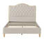 Structure de lit Luxelegance avec tête de lit capitonnée et fabrication en bois robuste pour une élégance intemporelle-714603008