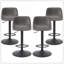 Ensemble de 2 tabourets réglables, tabourets pivotants de style Mid-Century, tabourets de bar industriels avec dossier et chaises de bar à hauteur de comptoir-184117025