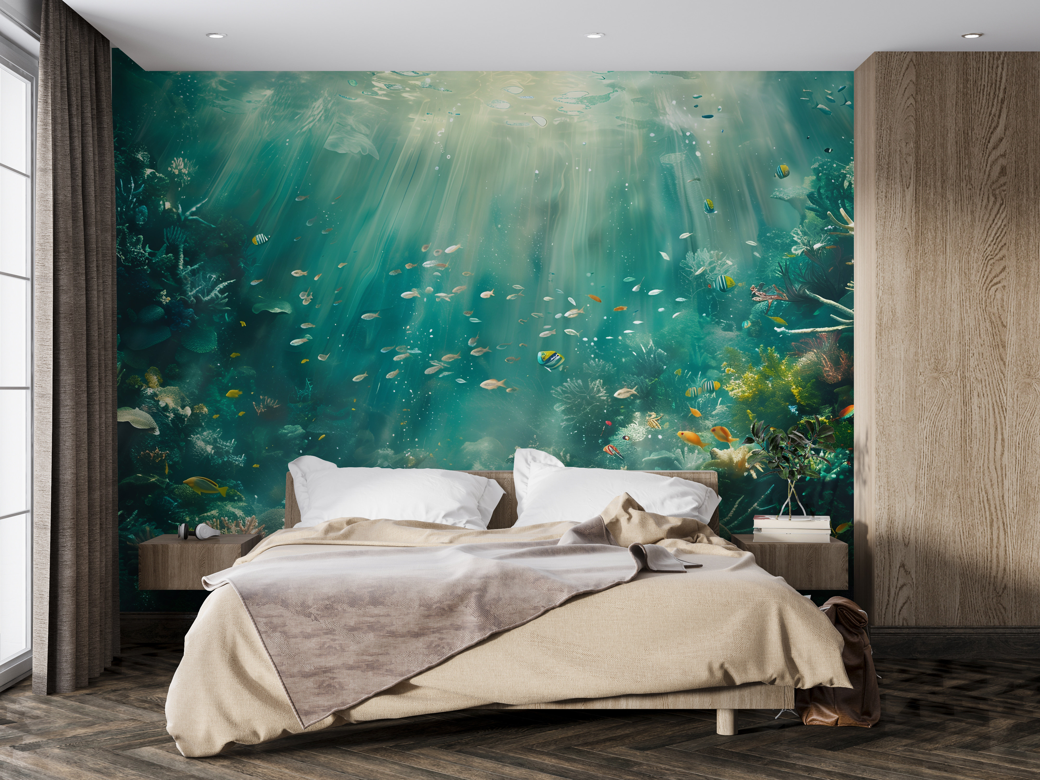 Rosecliff Heights Underwater Ocean Wall Mural – Coral Reef & Fish ...