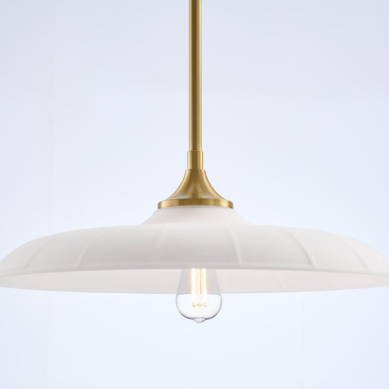 Hadley 1-Light Pendant in Brass, Brass