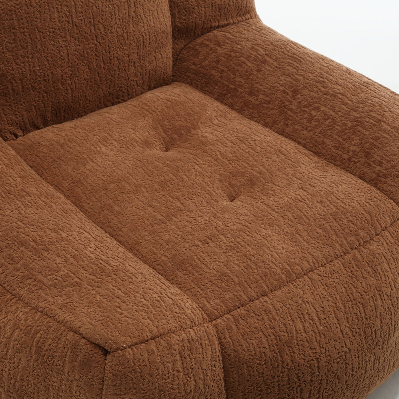 Dining Chairs Velvet Bean Bag, Brown Velvet