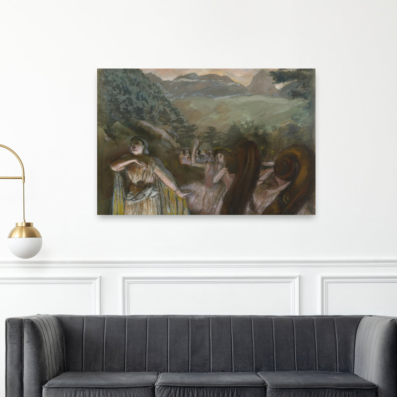 Aria après le ballet, 1879. Affiche murale représentant un paysage d'architecture contemporaine., H 40 po x l 60 po