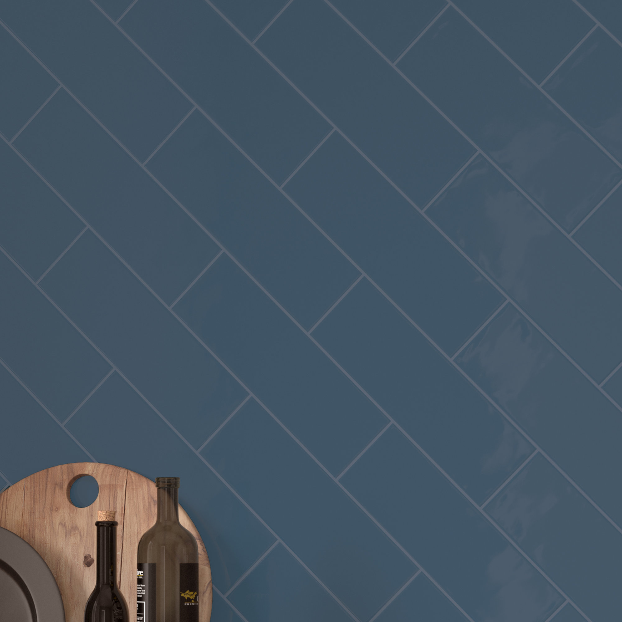 Metrola 4 in. x 12 in. Glossy Ceramic Subway Wall Tile, Cavern