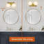 Luminaire de meuble-lavabo à 2 lumières à intensité variable en fer et en laiton avec abat-jour en forme de nuage Lio-647791631-657584338