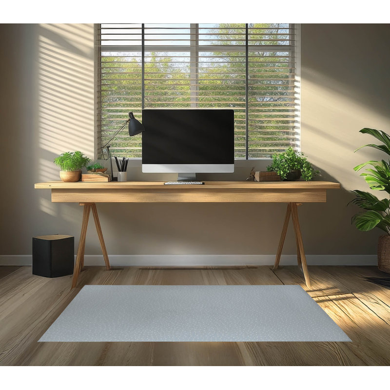 Tapis de bureau Paulie, L 5 pi x L 3 pi, Slate Blue