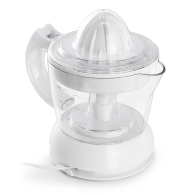 moRollio 24 Ounce Compact Electric Citrus Juicer in White