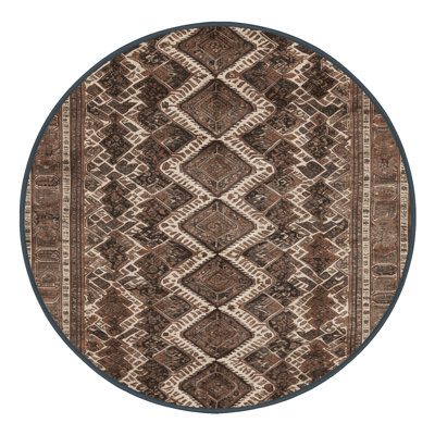 Machine Washable Persian Brown Area Rug