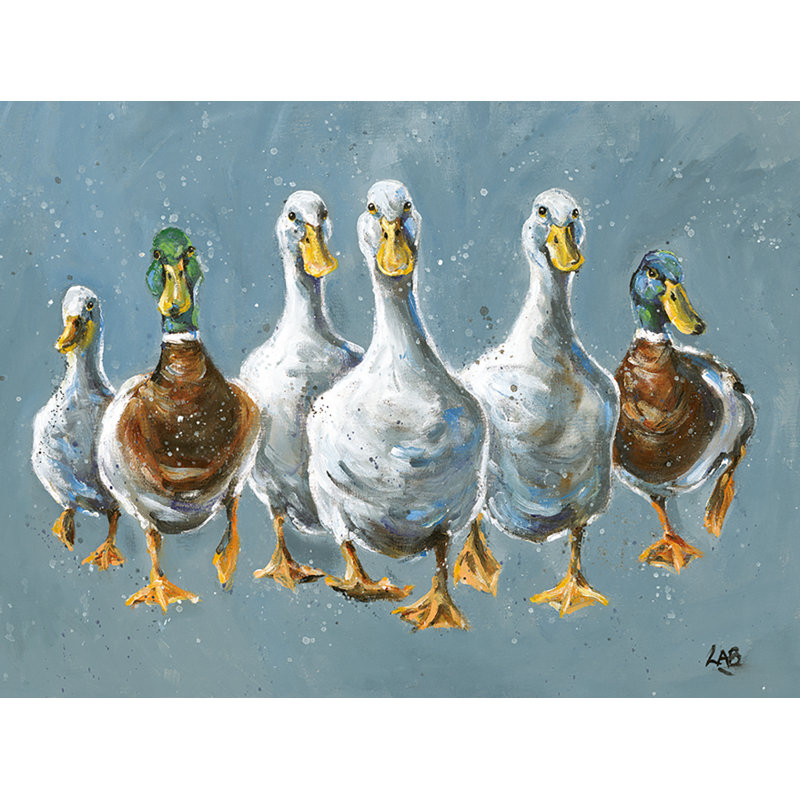 Reservoir Ducks - Wrapped Canvas Painting, 30cm H x 40cm W x 3.8cm D