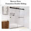 55" - 59" x 72" frameless double sliding shower door with 8mm tempered glass-115612504