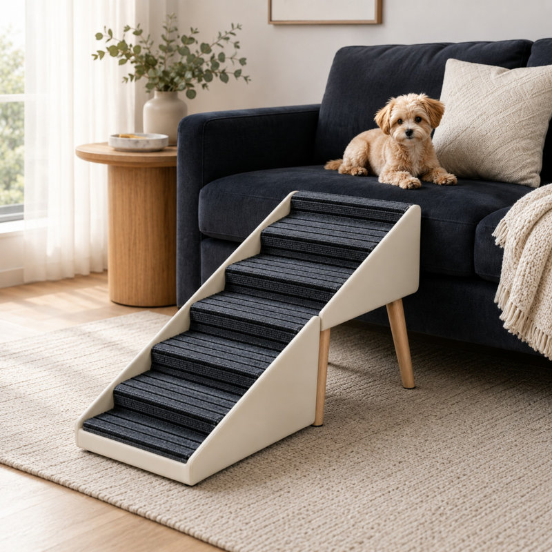 Rampe et escalier pliable pour chien 2 en 1 pour lit et canapé avec marches antidérapantes