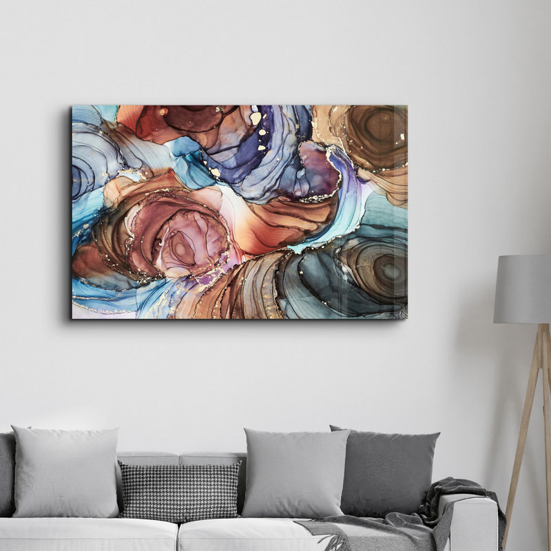 Elegant Tempered Glass Wall Art Painting, 18.1 x 28.3 inches | 100% Tempered Glass, Thickness: 0.16 inches | UV Printed for Vibrant Colors & Durability | Perfect for Home Decor & Modern Aesthetics