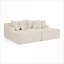 Canapés, paresseux en velours moderne 2 places, aucun assemblage requis, pour le salon et la chambre à coucher | Beige | Mousse