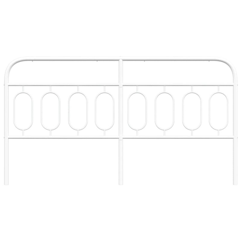Vidaxl Metal Headboard, 100cm H x 198cm W x 3cm D, White