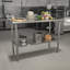 Table de préparation et de travail Woodford en acier inoxydable avec dosseret et tablette inférieure-56212532