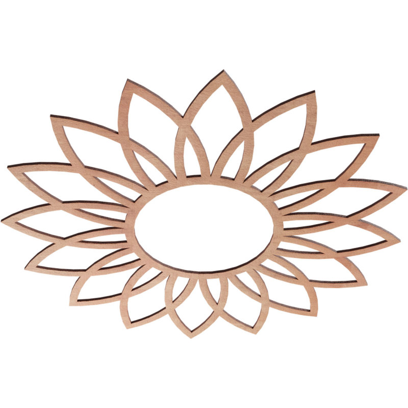 Médaillon de plafond 32 "x 32" x P 11 1/8 "x T 1/4" Daisy, H 30 po x l 30 po x P 0,38 po, Cerisier