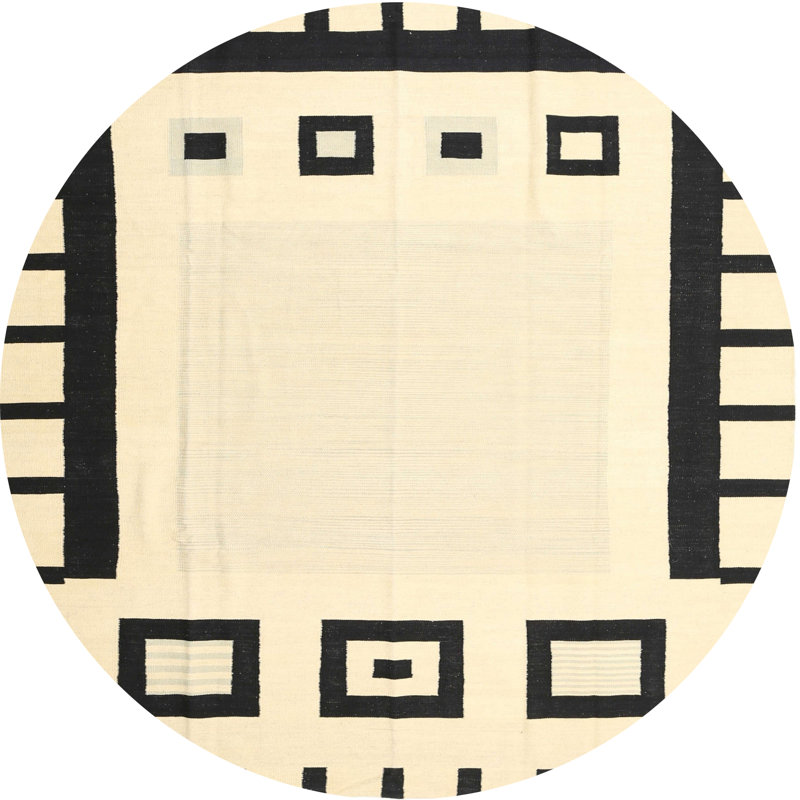 Surface beige contemporaine tapis, Rond 8 pi